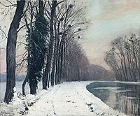 Kanaal in de winter