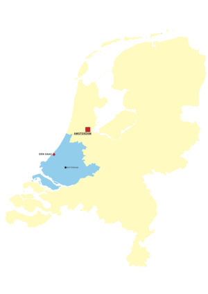 Map of Provinces of Netherland: Zuid-Holland