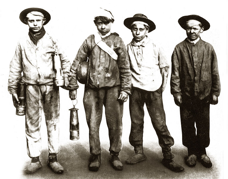 Children - miners. The end of the nineteenth century.