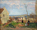 Camille Pissaro: Louveciennes v kopcem Mont Valerien (1870)