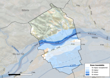 Carte des zones inondables.