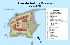 270px Agde Plan du fort Brescou 1790.svg