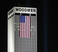 In September 2006, Woodmen Tower marked the fifth anniversary of the September 11 attacks by displaying large American flags draped from its upper floors.