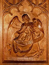 Angel with scroll All Saints' Braxted