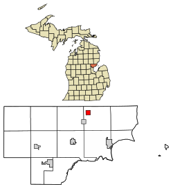 Location of Turner, Michigan