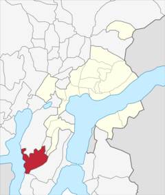 Kaart van de voormalige gemeente