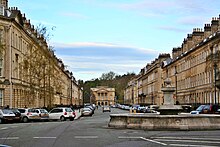 A view down Great Pulteney Street, which was commissioned by Sir William Pulteney, towards the Holburne Museum of Art. Bath02.jpg