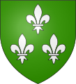 Di verde, a tre gigli male ordinati d'argento (Montfaucon, Francia, XVII sec.)