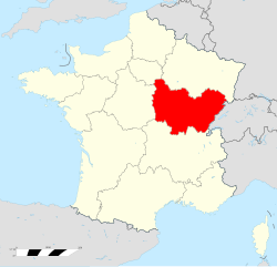 Lokatie va Bourgogne-Franche-Comté