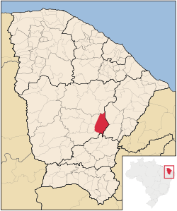 Localização de Solonópole no Ceará