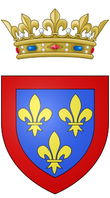 Description de l'image Coat of arms of Louis, Duke of Anjou (future Louis XV of France).png.