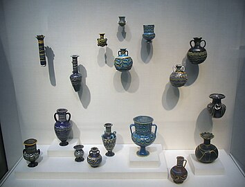 Miniature glassware vessels. New Kingdom, 18th Dynasty (1550–1307 BC)