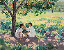 Niños bajo el cerezo año circa 1926 67 x 86,5 cm