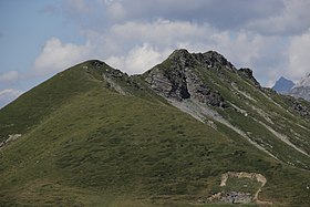 Vue de Floriette (à gauche) et de l'Arnehore (à droite) depuis le sud-est.