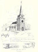 Dessin de l'église en 1875.