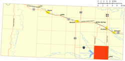 Location of Goldfield Township