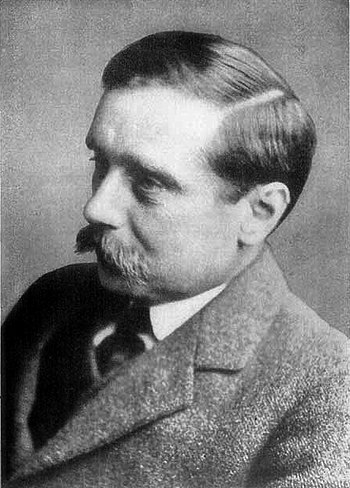 British author H. G. Wells' 1895 novel The Tim...