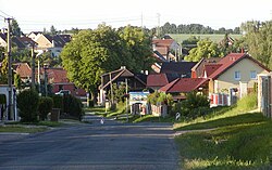 Hřebeč, pohled z Netřeb do centra