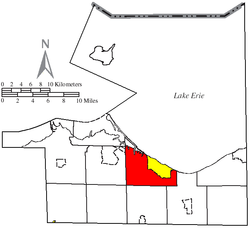 موقعیت بخش هورون، شهرستان اری، اوهایو در نقشه
