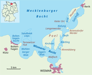 Li position de Boltenhagen in Mecklenburg-Vorpommeria