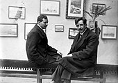 Константин Щъркелов (вдясно) и Григор Василев (вляво), 1915 г.