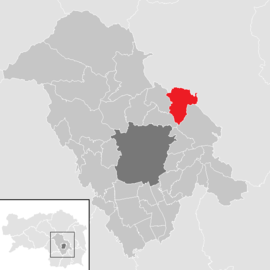 Poloha obce Kumberg v okrese Graz-okolie (klikacia mapa)