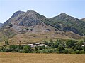 El pueblo desde el cruce de la carretera.