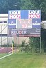 Die Anzeigetafel im Liqui-Moly-Stadion des VfB Eichstätt nach dem Spiel der Fußball-Regionalliga Bayern zwischen dem VfB Eichstätt und dem SV Schalding-Heining (7:0) am 20. Juli 2019