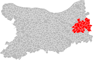 Lage des Gemeindeverbandes im Département Calvados