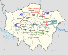 London north-south circulars.svg