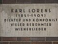 Gedenktafel für Carl Lorens im Lorenshof