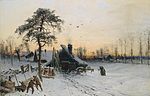 Vinterlandskap i kvällsljus, 1896