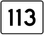 State Route 113 marker