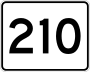 Route 210 marker