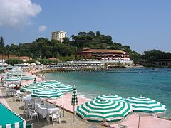 Vue depuis la plage du Monte-Carlo Beach