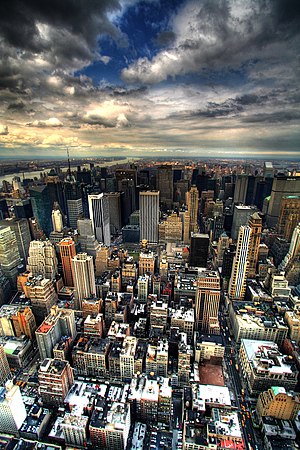 Manhattan as seen from the North-facing side o...