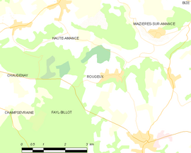 Mapa obce Rougeux