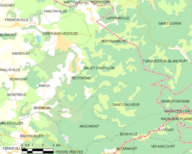 Mapa obce Petitmont