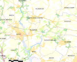 Mapa obce Pluneret