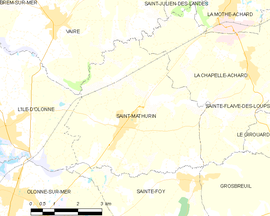 Mapa obce Saint-Mathurin