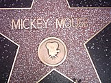 Mickey Mouse's star on the Hollywood Walk of Fame