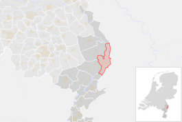 Locatie van de gemeente Venlo (gemeentegrenzen CBS 2016)
