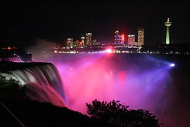 Niagara Falls in 2009 Niagara falls at Night.jpg