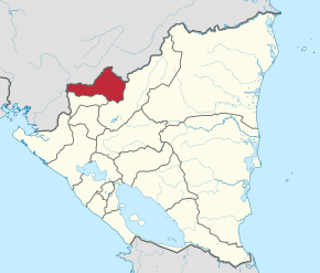 Harta departamentului Nueva Segovia în cadrul statului Nicaragua