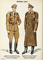 1936年の地区事務長の制服（左）と管区事務総長のオーバーコート（右）