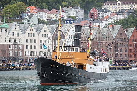 The ship SS Oster in Bergen, by Tore Sætre