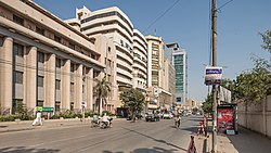 I. I. Chundrigar Road, now known as the "Wall Street of Pakistan," passes through the historic Serai Quarter.