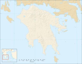 1996 Summer Olympics torch relay is located in Peloponnese