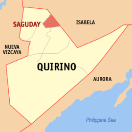 Saguday na Quirino Coordenadas : 16°32'22"N, 121°33'49"E