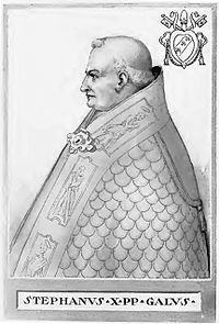 Papež Štefan IX. upodobljen v Baziliki sv. Pavla